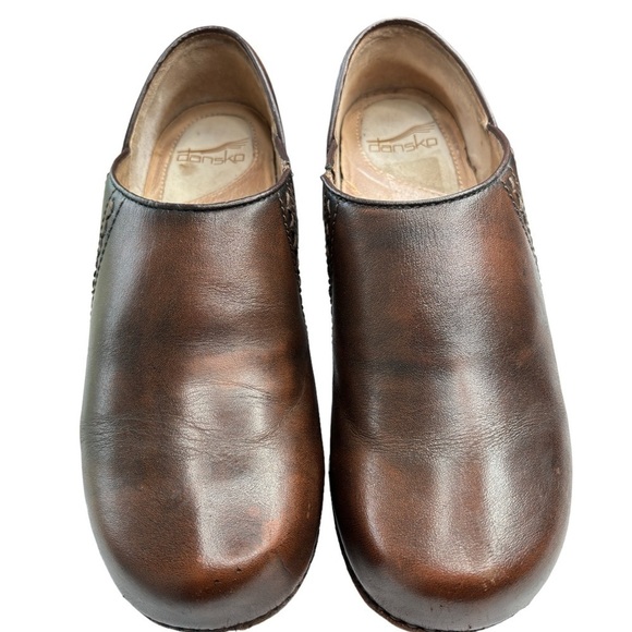 Dansko Sienna Brown Leather Mules Clogs Women's EU 40 US 9 Slip On Comfort Shoe - Picture 2 of 9